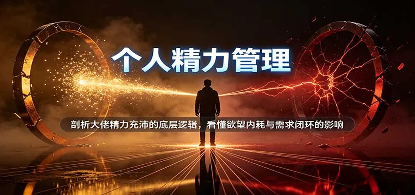个人精力管理:剖析大佬精力充沛的底层逻辑,看懂欲望内耗与需求闭环的影响 个人精力管理:剖析大佬精力充沛的底层逻辑,看懂欲望内耗与需求闭环的影响