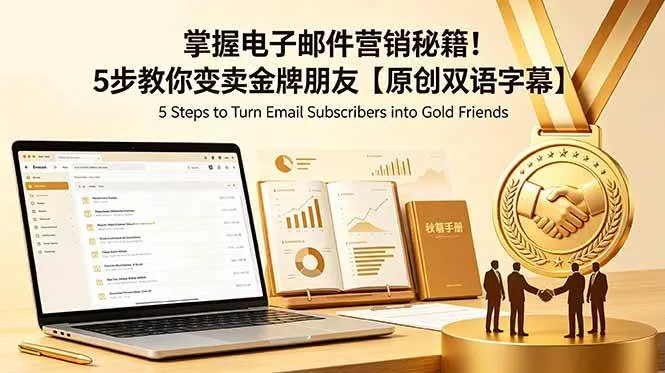 (18923期)掌握电子邮件营销秘籍!5步教你变卖金牌朋友【原创双语字幕】-小优资源网