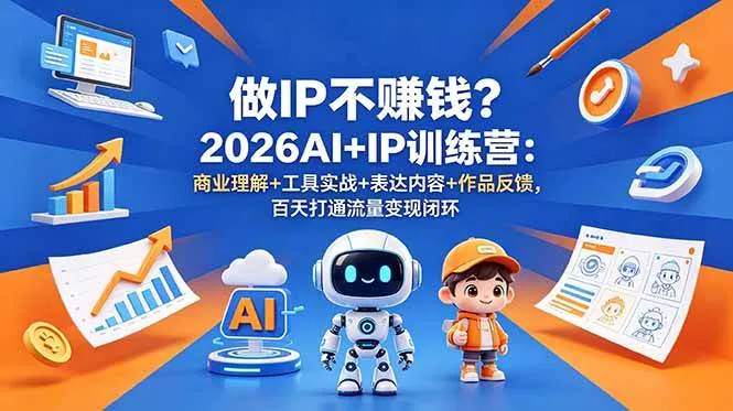 (18839期)做IP不赚钱?2026AI+IP训练营:商业理解+工具实战+表达内容+作品反馈,百天打通流量变现闭环 (18839期)做IP不赚钱?2026AI+IP训练营:商业理解+工具实战+表达内容+作品反馈,百天打通流量变现闭环