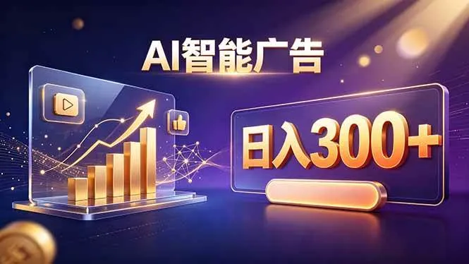 （20233期）不露脸、不直播，AI 智能广告日入 300 + 是怎么做到的？-小优资源网