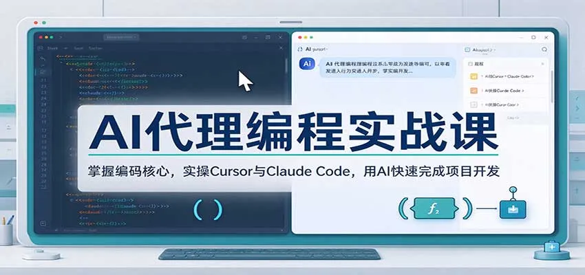 AI代理编程实战课:掌握编码核心,实操Cursor与Claude Code,用AI快速完成项目开发 AI代理编程实战课:掌握编码核心,实操Cursor与Claude Code,用AI快速完成项目开发