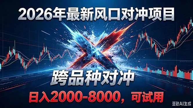2026创业新风口!最新对冲!跨品种对冲!日收益2000-6000+-小优资源网