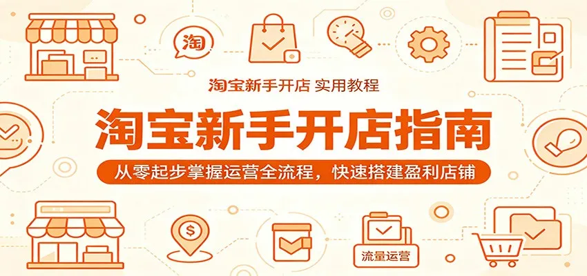 淘宝新手开店指南:从零起步掌握运营全流程,快速搭建盈利店铺-小优资源网