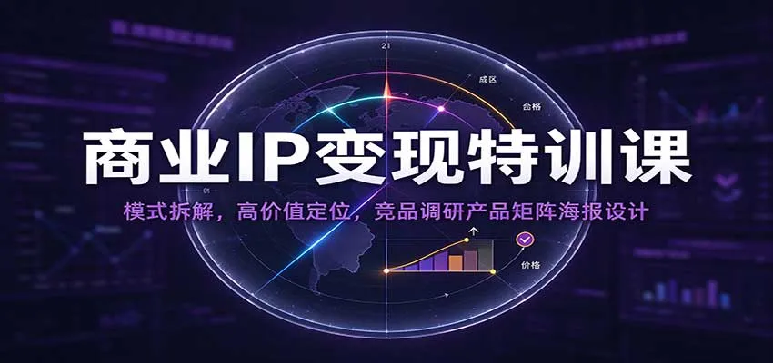 商业IP变现特训课:模式拆解,高价值定位,竞品调研产品矩阵海报设计 商业IP变现特训课:模式拆解,高价值定位,竞品调研产品矩阵海报设计
