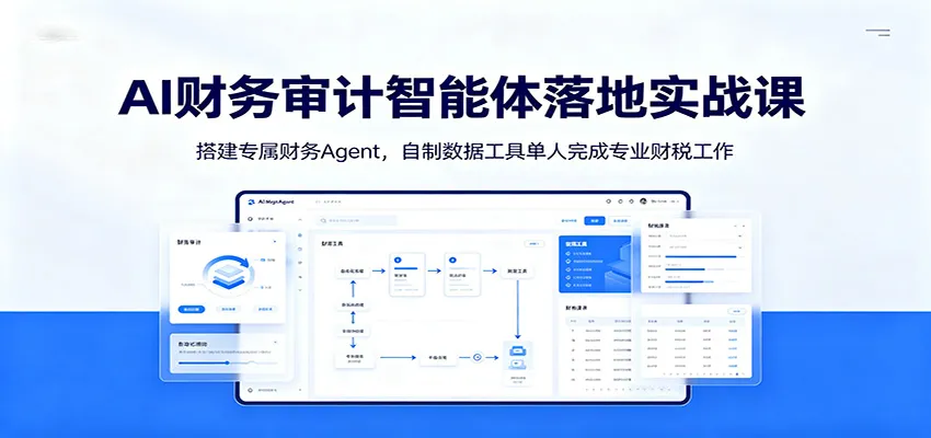 AI财务审计智能体落地实战课：搭建专属财务Agent，自制数据工具单人完成专业财税工作-小优资源网