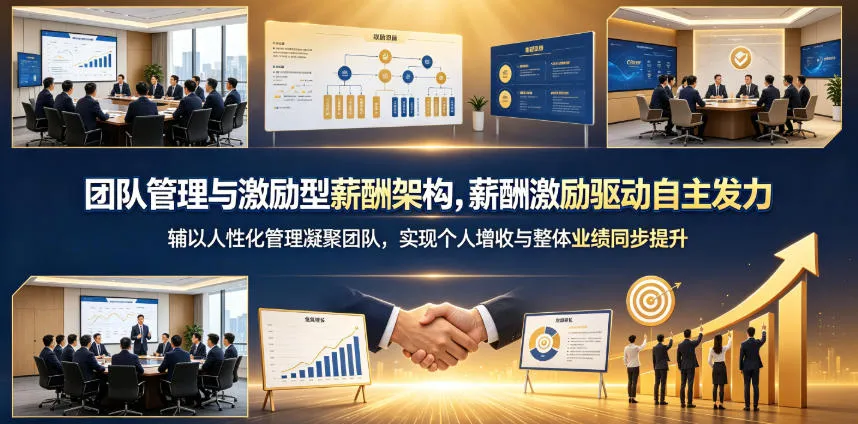 团队管理与激励型薪酬架构，薪酬激励驱动自主发力，辅以人性化管理凝聚团队，实现个人增收与整体业绩同步提升-小优资源网
