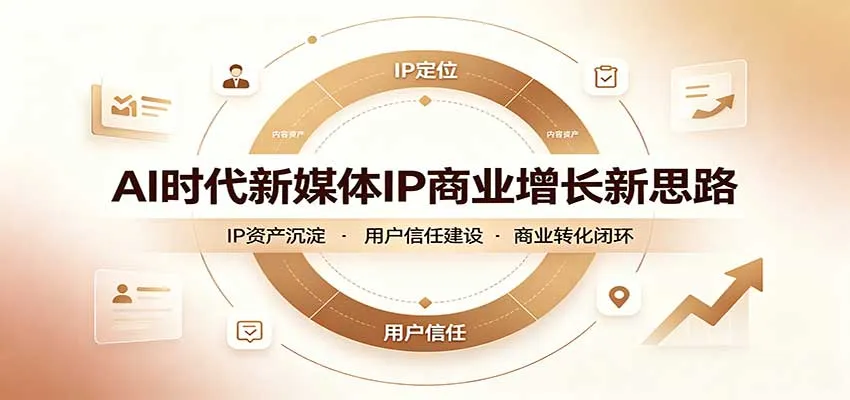 AI时代新媒体IP商业增长新思路：摒弃复杂运营套路，用极简思维打通获客路径-小优资源网
