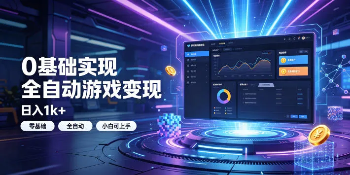 0基础实现全自动游戏变现，日入1k+，小白直接上手搞钱！【揭秘】-小优资源网