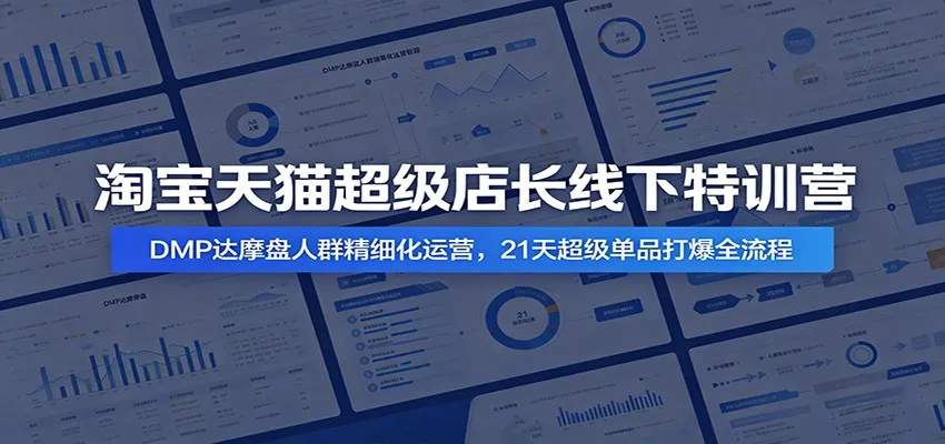 淘宝天猫超级店长线下特训营：DMP达摩盘人群精细化运营，21天超级单品打爆全流程-小优资源网