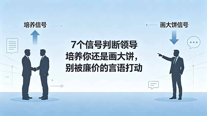 付费文章:7个信号判断领导培养你还是画大饼,别被廉价的言语打动-小优资源网