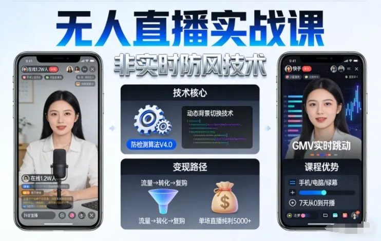宝子哥无人直播实战课,非实时防风技术,聚焦抖音快手等平台直播带货,轻松开启直播变现之路(更新2026年6月19日)-小优资源网