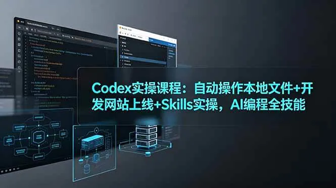 (19009期)Codex实操课程:自动操作本地文件+开发网站上线+Skills实操,AI编程全技能-小优资源网