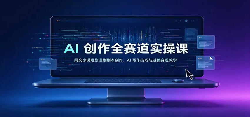 AI创作全赛道实操课:网文小说短剧漫剧剧本创作,AI写作技巧与过稿变现教学 AI创作全赛道实操课:网文小说短剧漫剧剧本创作,AI写作技巧与过稿变现教学