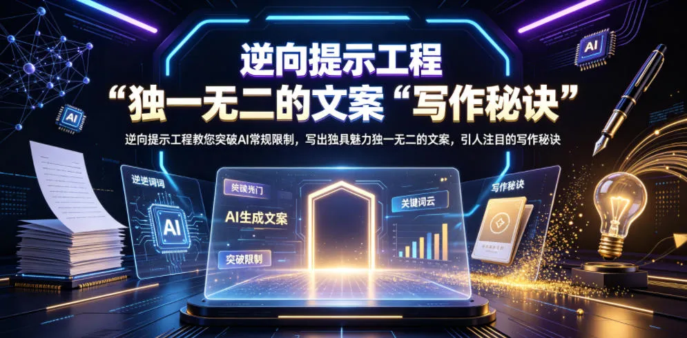 逆向提示工程教您突破AI常规限制,写出独具魅力独一无二的文案,引人注目的写作秘诀【原创双语字幕】-小优资源网