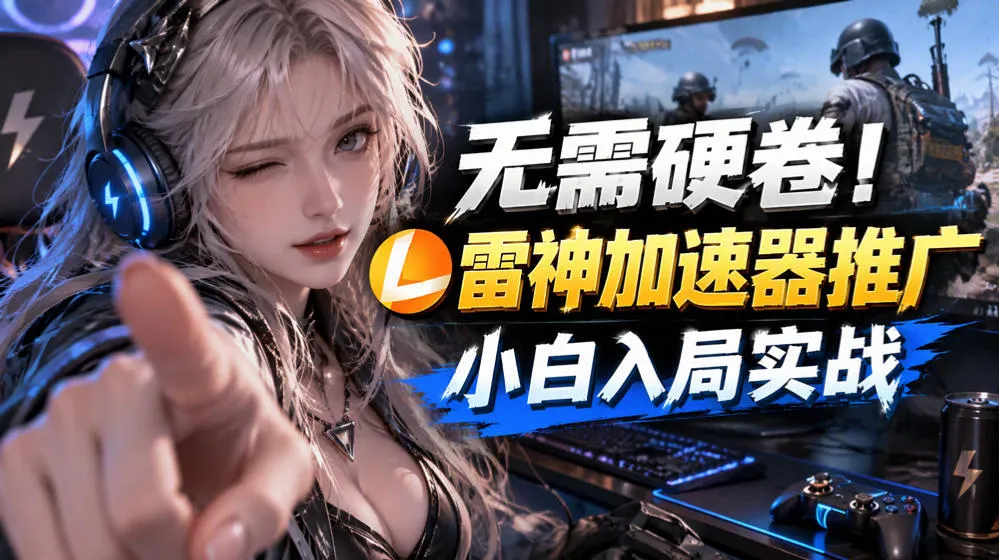 无需硬卷!雷神加速器推广,小白入局实战一天也能几十r-小优资源网