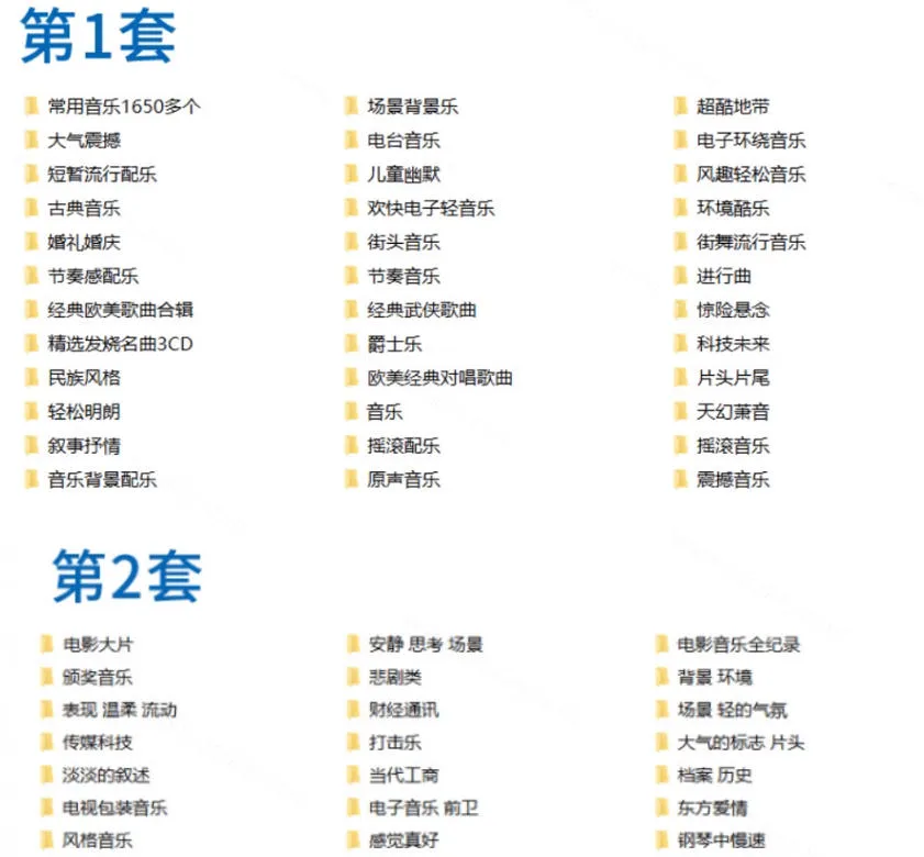 自费购买素材！超级全影视配乐素材库，超40GB内容，全中文分类，Vlog、BGM剪辑用这一套资源就够了！