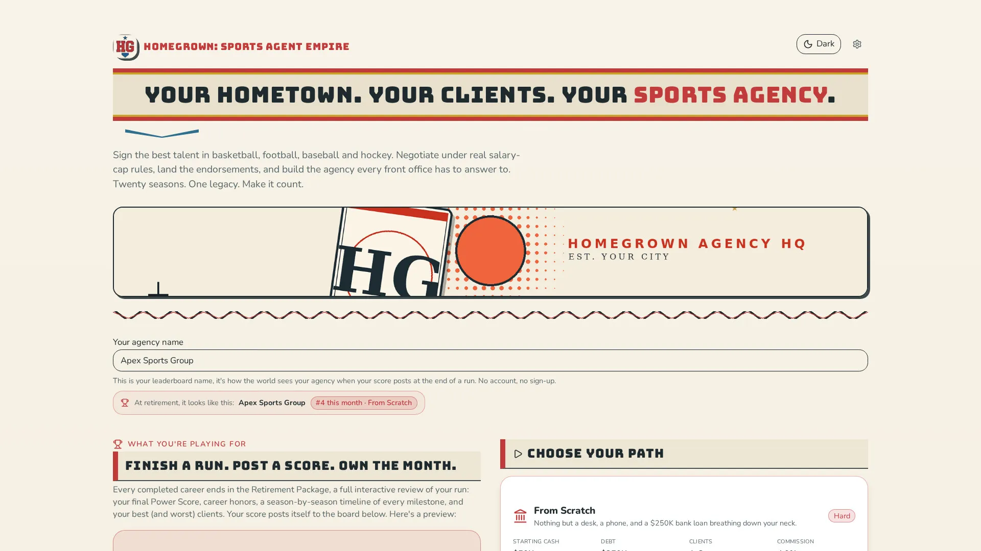 体育经纪人大亨/Homegrown: Sports Agent Empire 新游发布-小优资源网