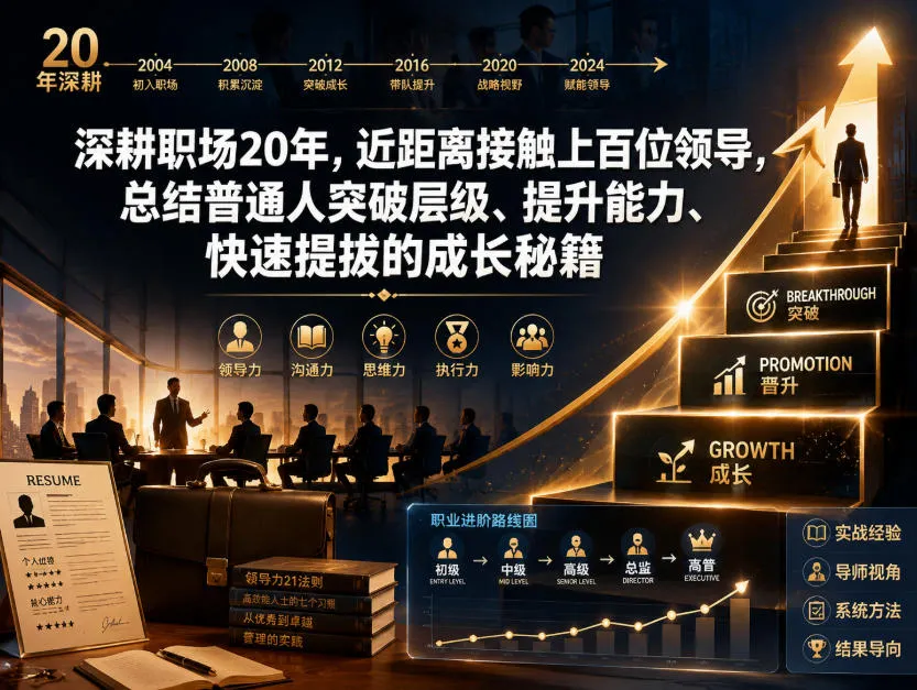 付费文章:深耕职场20年,近距离接触上百位领导,总结普通人突破层级、提升能力、快速提拔的成长秘籍(全网独家干货)-小优资源网