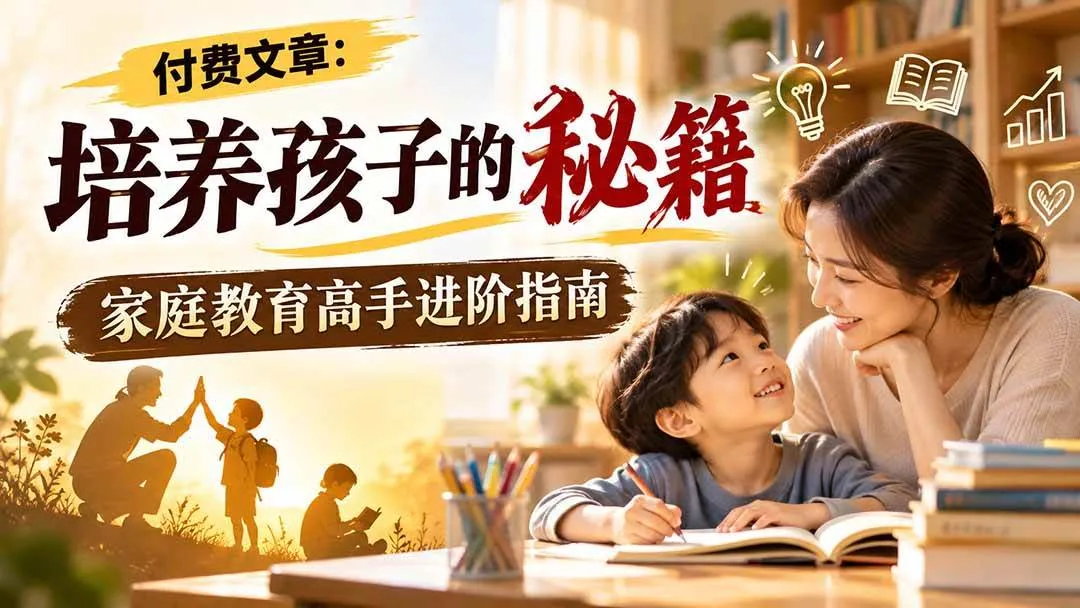 （20919期）付费文章：培养孩子的秘籍，家庭教育高手进阶指南-小优资源网