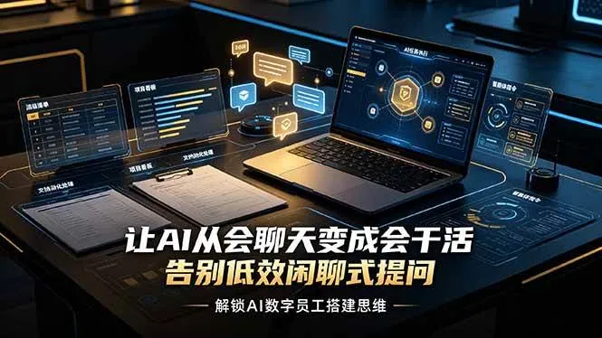（19130期）让AI从会聊天变成会干活，告别低效闲聊式提问，解锁AI数字员工搭建思维-小优资源网