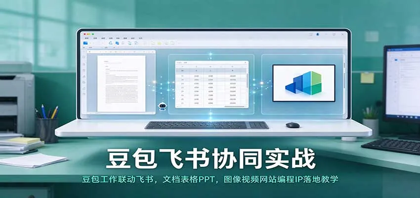 豆包飞书协同实战：豆包工作联动飞书，文档表格PPT，图像视频网站编程IP落地教学-小优资源网