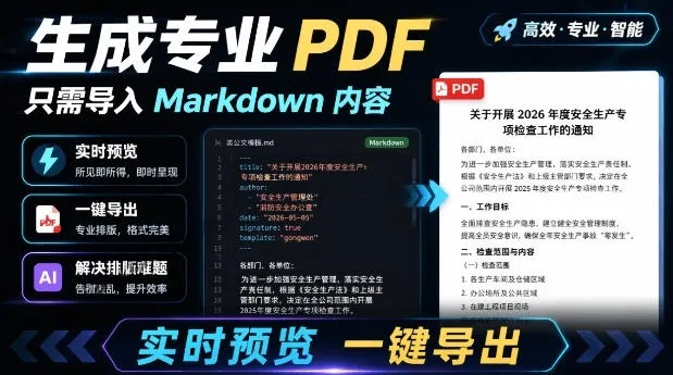只需导入Markdown内容，实时预览一键导出专业PDF！轻松解决AI生成内容排版问题Presto-小优资源网