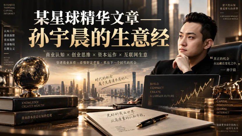 某星球精华文章——孙宇晨的生意经-小优资源网