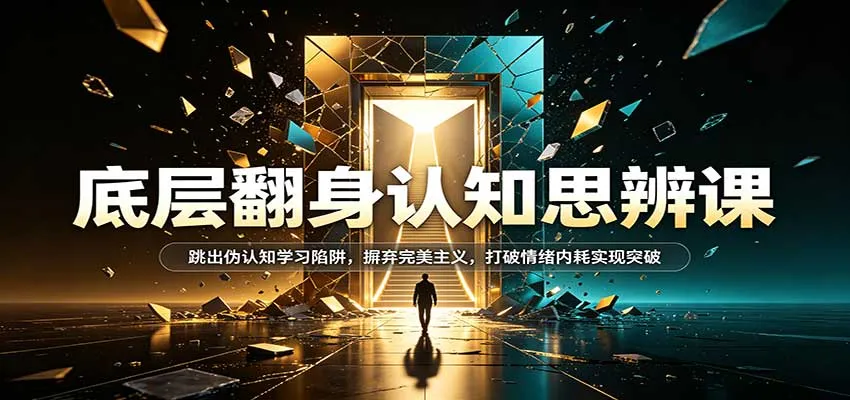 底层翻身认知思辨课:跳出伪认知学习陷阱,摒弃完美主义,打破情绪内耗实现突破 底层翻身认知思辨课:跳出伪认知学习陷阱,摒弃完美主义,打破情绪内耗实现突破