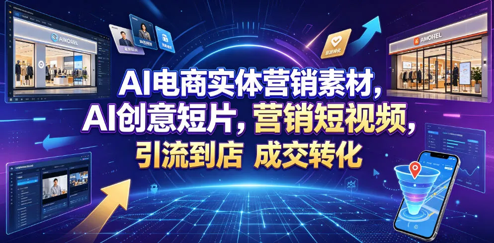 AI电商实体营销素材，AI创意短片，高效打造营销短视频，轻松引流到店，稳定提升门店客流与成交转化-小优资源网