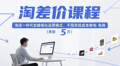 淘差价课程,淘宝一件代发精细化运营模式,不囤货低成本做电商(更新26年6月)-小优资源网