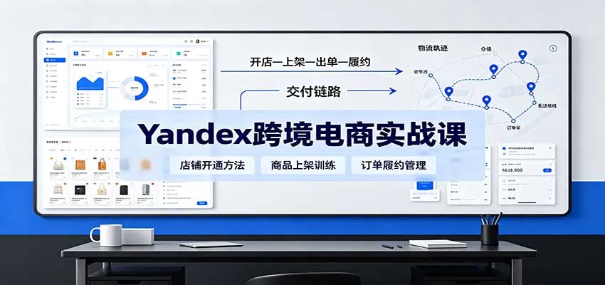 yandex跨境电商实战课：平台入门、开店、物流、选品上架与定价全流程-小优资源网