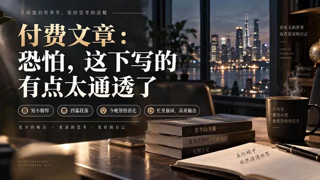 （20317期）灏泽付费文章：恐怕，这下写的有点太通透了-小优资源网