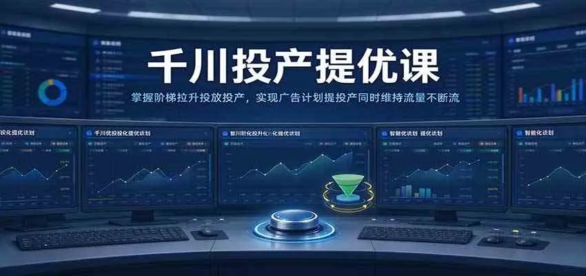 千川投产提优课：掌握阶梯拉升投放投产，实现广告计划提投产同时维持流量不断流-小优资源网