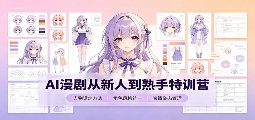 AI漫剧从新人到熟手特训营：剧本分镜创作，提示词模板，人物设定与工具资源-小优资源网
