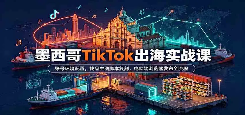 墨西哥TikTok出海实战课:账号环境配置,找品生图脚本复刻,电脑端浏览器发布全流程 墨西哥TikTok出海实战课:账号环境配置,找品生图脚本复刻,电脑端浏览器发布全流程