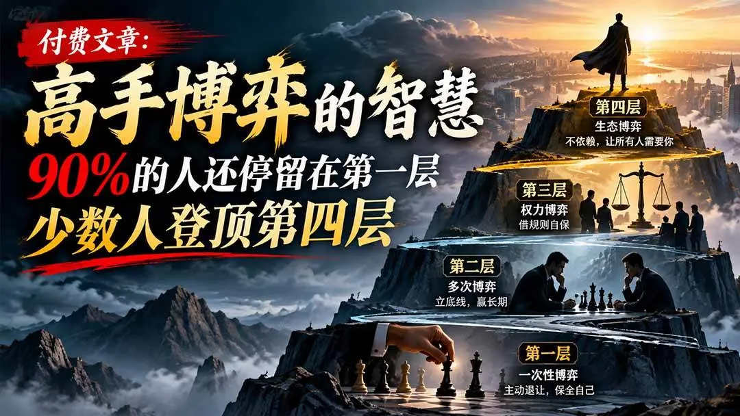 (20628期)【无水印】付费文章:高手博弈的智慧,90%的人还停留在第一层,少数人登顶第四层-小优资源网