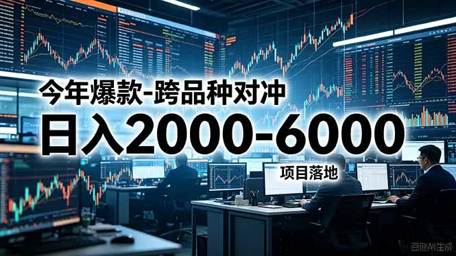 今年爆款-跨品种对冲日入2000-6000，项目落地！-小优资源网