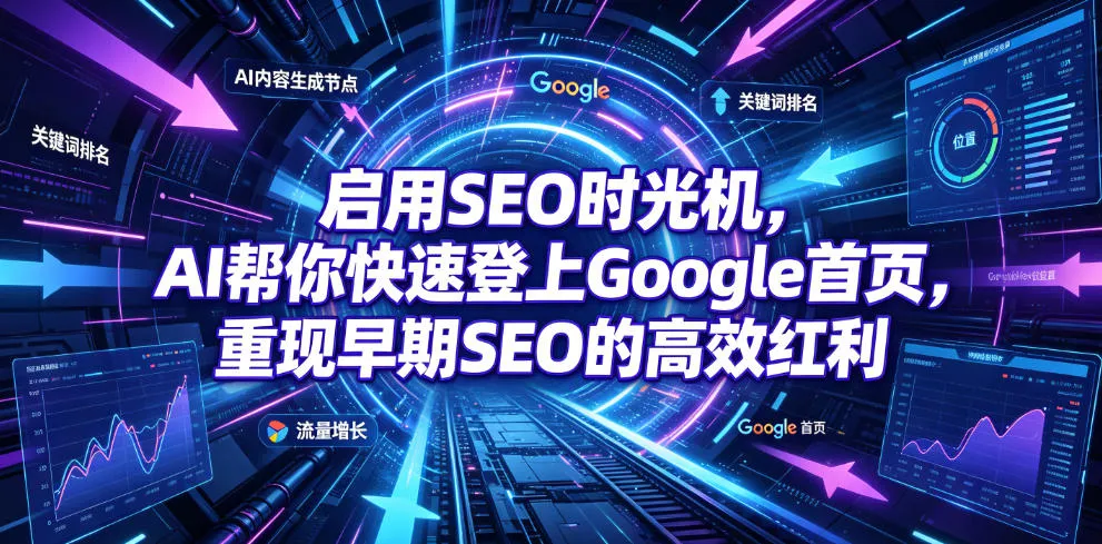 启用SEO时光机,AI帮你快速登上Google首页,重现早期SEO的高效红利【原创双语字幕】-小优资源网