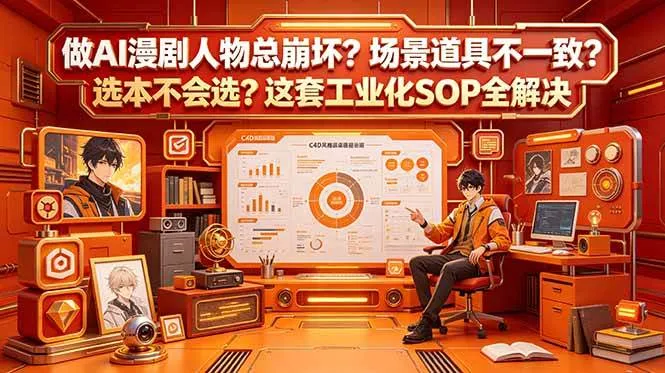 （18850期）做AI漫剧人物总崩坏？场景道具不一致？选本不会选？这套工业化SOP全解决 (更新)-小优资源网