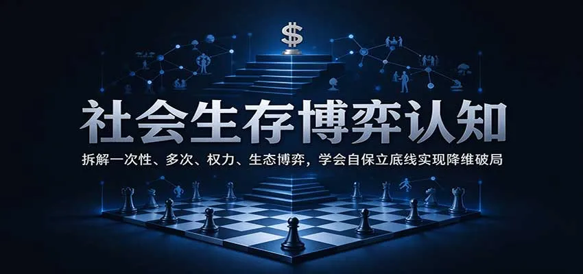 社会生存博弈认知:拆解一次性、多次、权力、生态博弈,学会自保立底线实现降维破局 社会生存博弈认知:拆解一次性、多次、权力、生态博弈,学会自保立底线实现降维破局