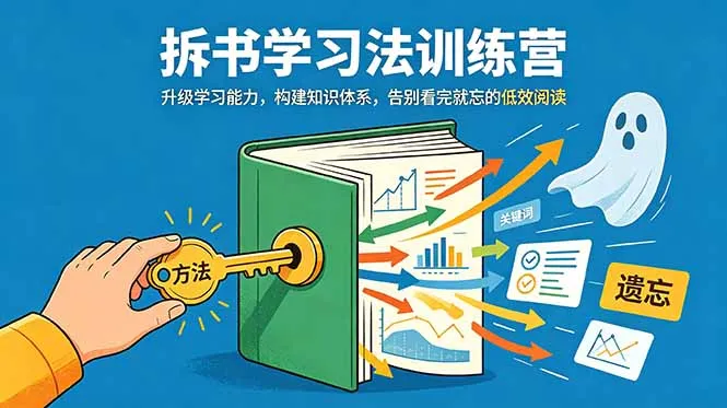 拆书学习法训练营,升级学习能力,构建知识体系,,告别看完就忘的低效阅读-小优资源网