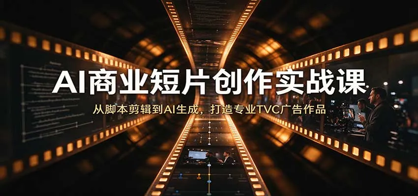 AI商业短片创作实战课：从脚本剪辑到AI生成，打造专业TVC广告作品-小优资源网