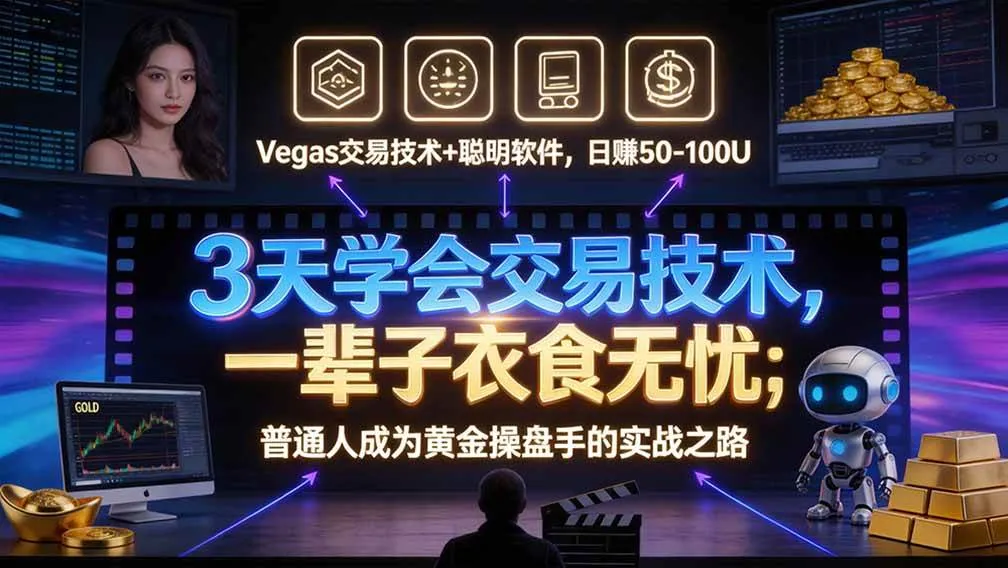 (20841期)“顺势而为交易系统”3天学会交易技术,聪明软件辅助,小白也能看懂趋势交易,日入30-100U,长期稳定-小优资源网