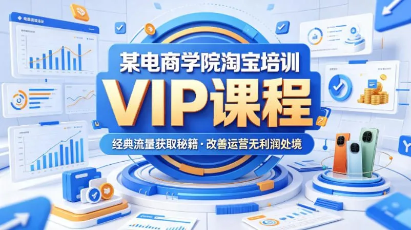 某电商学院淘宝培训VIP课程,各种经典有用的流量获取秘籍,改善运营产品没利润的处境(2026年6月)-小优资源网