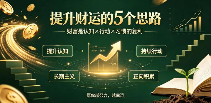 付费文章:提升财运的5个思路——财富是认知x行动x习惯的复利,愿你越努力,越幸运-小优资源网