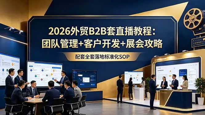 (18994期)2026外贸B2B套直播教程:团队管理+客户开发+展会攻略,配套全套落地标准化SOP (18994期)2026外贸B2B套直播教程:团队管理+客户开发+展会攻略,配套全套落地标准化SOP