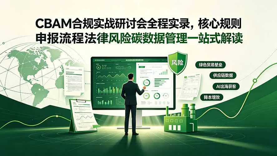 (19235期)CBAM合规实战研讨会全程实录,核心规则申报流程法律风险碳数据管理一站式解读 (19235期)CBAM合规实战研讨会全程实录,核心规则申报流程法律风险碳数据管理一站式解读