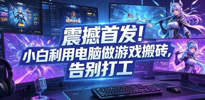 震撼首发!小白利用电脑做游戏搬砖,告别打工【揭秘】-小优资源网