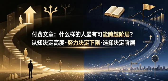 付费文章:什么样的人最有可能跨越阶层?认知决定高度·努力决定下限·选择决定阶层-小优资源网