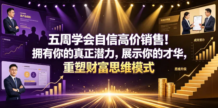 五周学会自信高价销售！拥有你的真正潜力，展示你的才华，重塑财富思维模式【原创双语字幕】-小优资源网